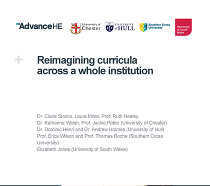 Cover of the CDF 2024-25 project by the University of Chester, on reimagining curricula.