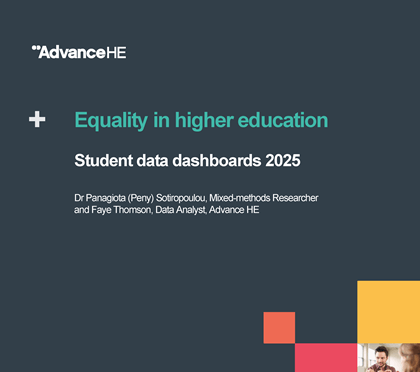 Cover image of the 2025 Equality in higher education data dashboards