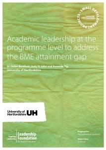 Academic Leadership at the programme level to address the BME attainment gap