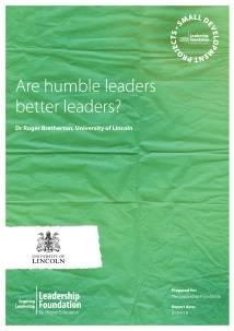Are humble leaders better leaders