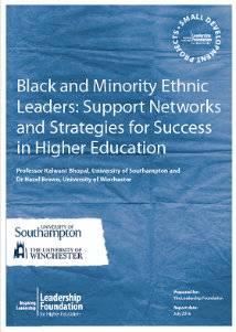 Black and Minority Ethnic Leaders: Support Networks and Strategies for Success in Higher Education
