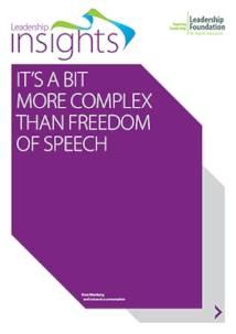 Its a bit more complex than freedom of speech