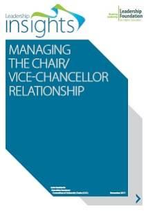 Managing the Chair/Vice-Chancellor Relationship