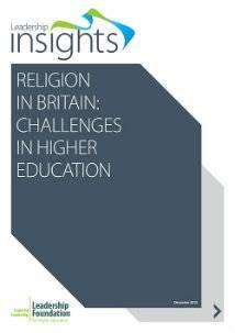 Religion in Britain: Challenges in Higher Education