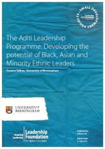 The Aditi Leadership Programme: Developing the potential of Black, Asian and Minority Ethnic Leaders