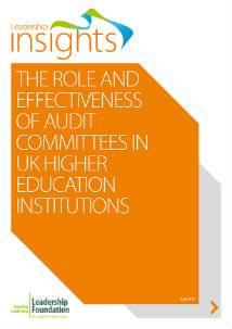The Role and Effectiveness of Audit Committees in UK Higher Education Institutions