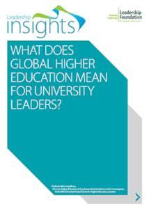 What does global he mean for uni leaders
