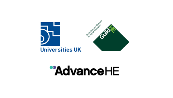 Image of logos for Advance HE, Guild HE and Universities UK