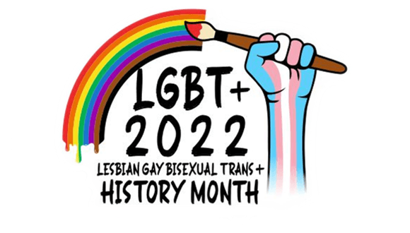 Image of the logo for 2022 LGBT+ History Month