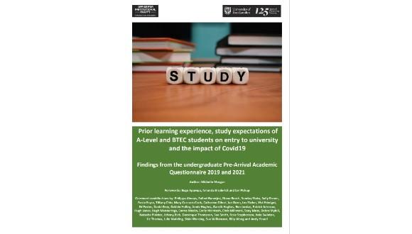 Prior learning experience, study expectations of A-Level and BTEC students on entry to university and the impact of Covid19