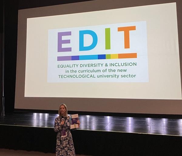 Dr Allison Keneally, VP for EDI at SETU, speaking at the launch of EDIT - An Inclusive Toolkit