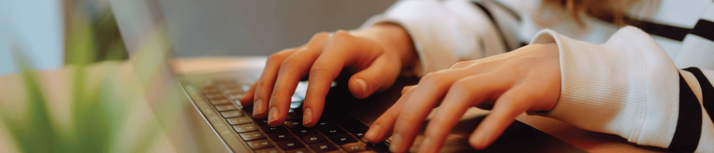 Person using laptop
