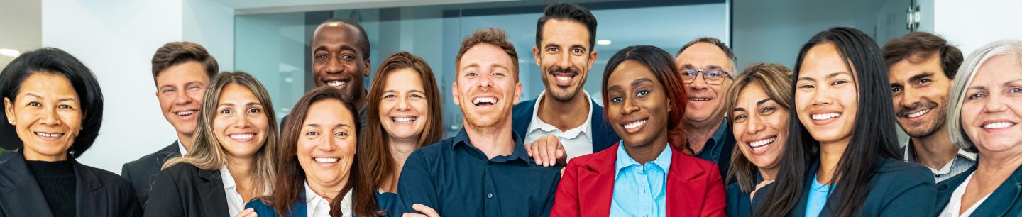 Group of people smiling at the camera