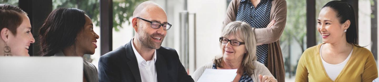 group of people in a meeting