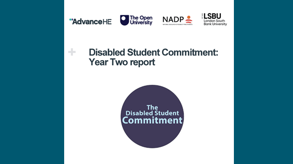 Front cover of the Year Two report of the Disabled Student Commitment