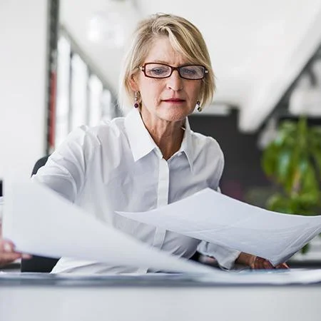 Leader working at a desk