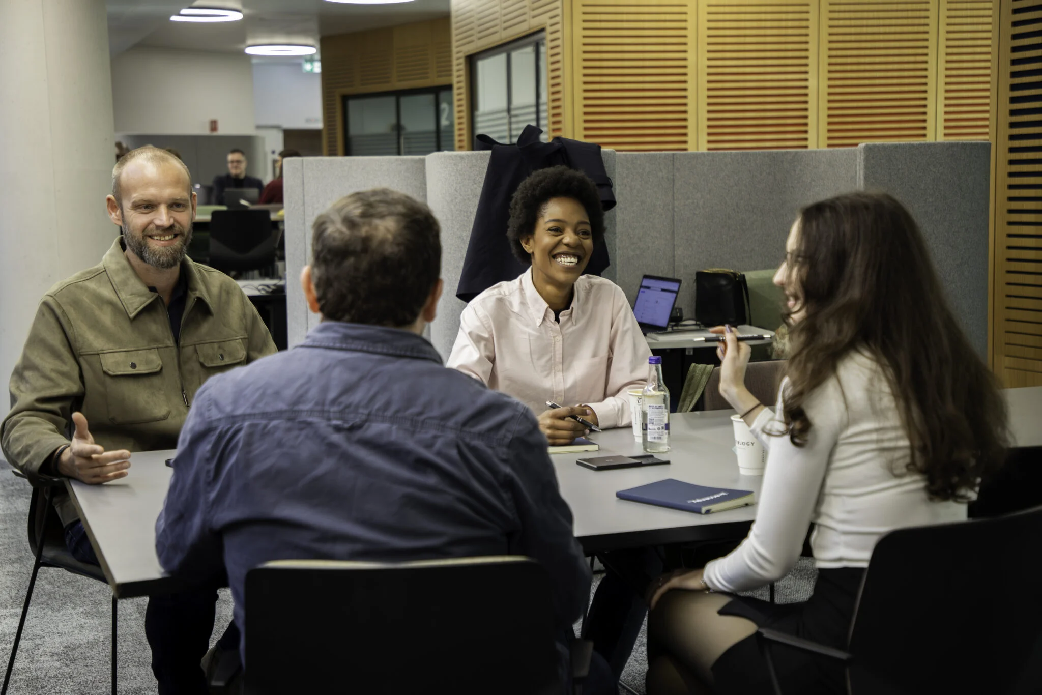 A meeting between 4 people