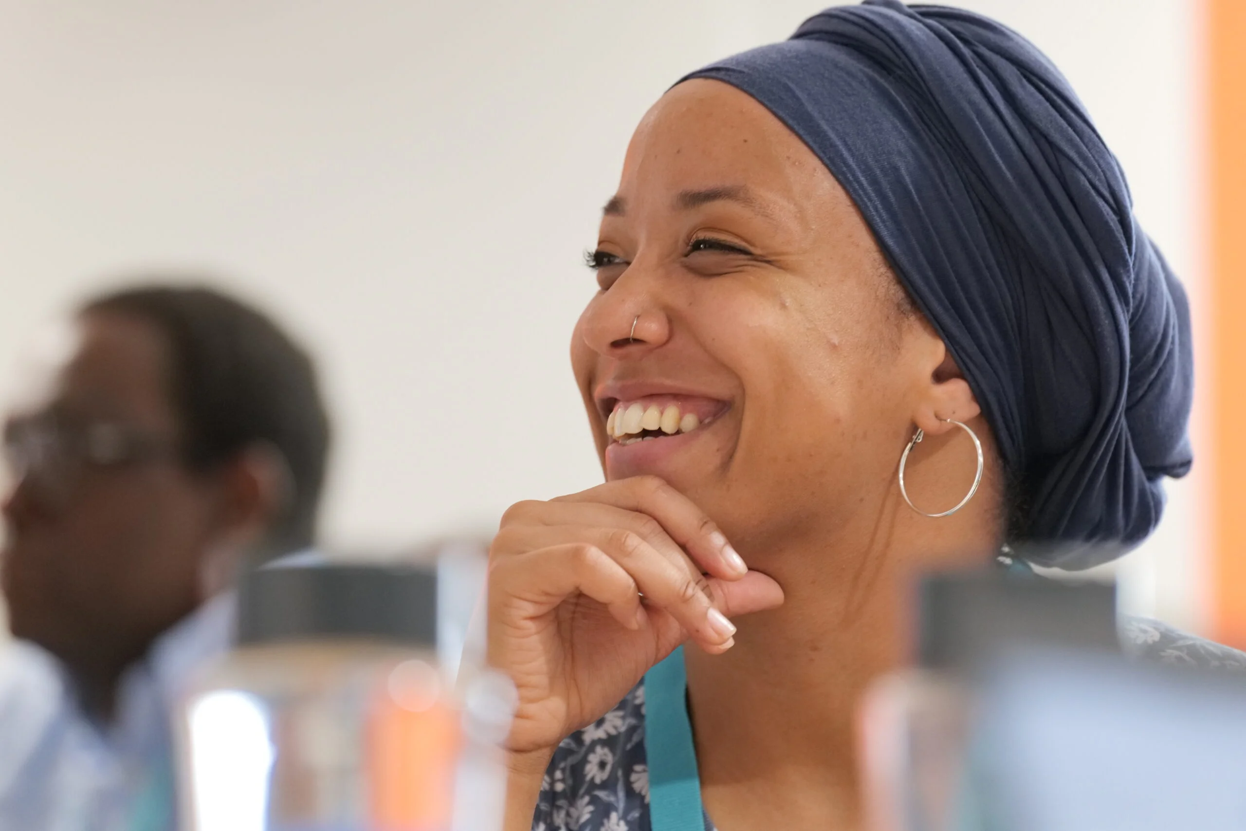 Woman smiling