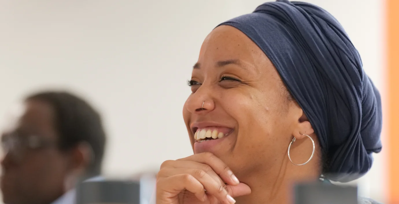 Woman smiling