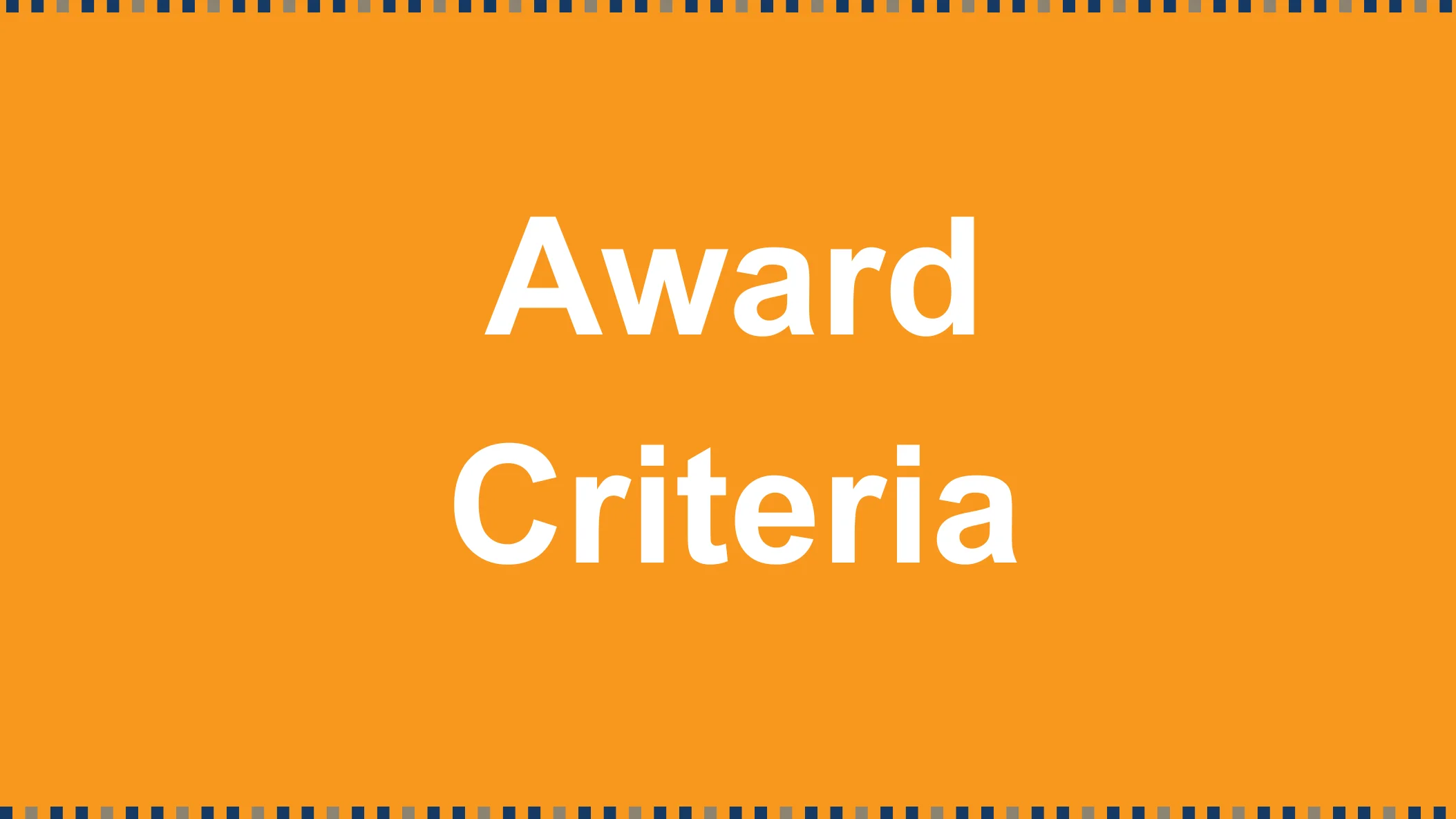 Award Criteria