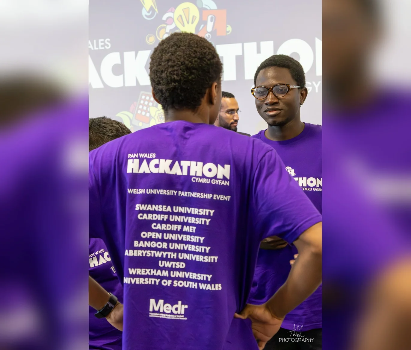 student at the hackathon