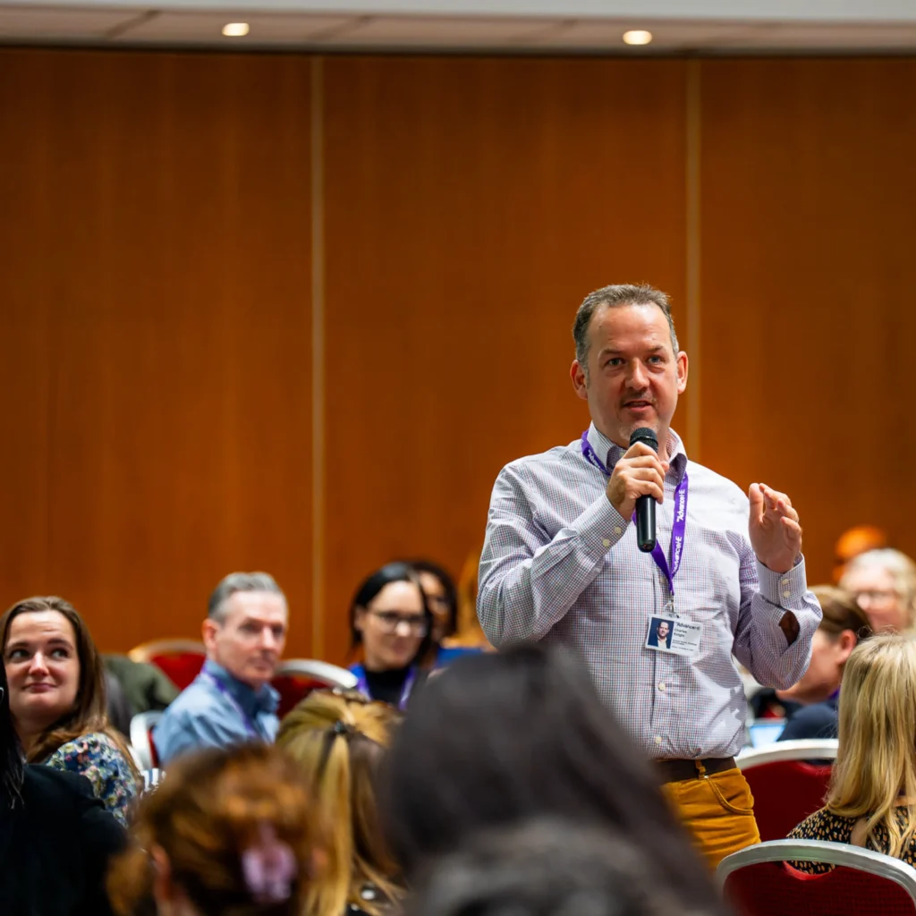 Charles Knight presenting to colleagues