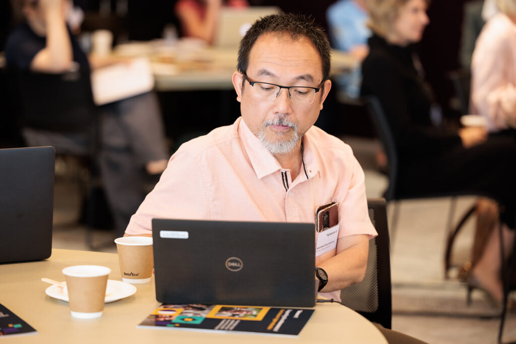 Man working on his computer